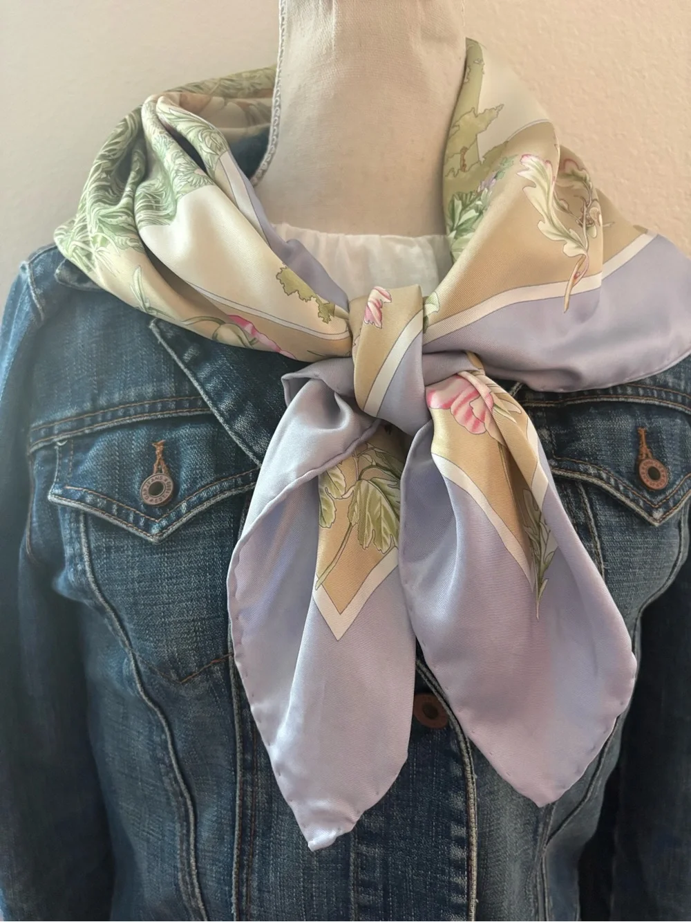 Carlisle Safari Animal Print Silk Scarf in Beige, Lavender, Green, Pink